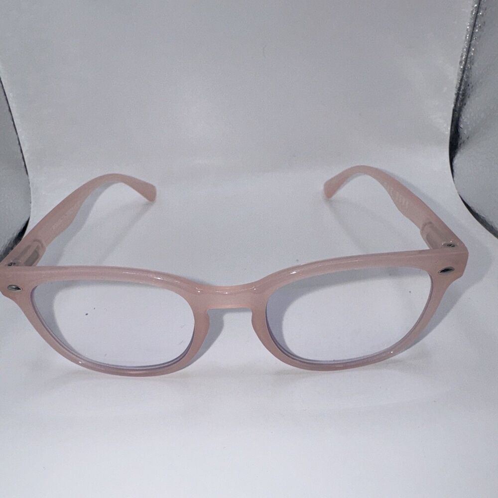 Rae Dunn Women’s Pink Cat Eye Full Rim Plastic Solid Eyeglass Frames